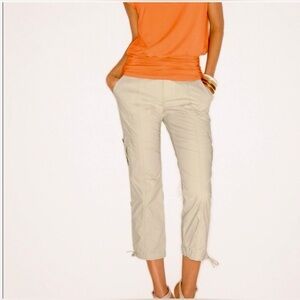 Boston Proper Cargo Crop Pants Convertible Length in Sand Women’s Size 10